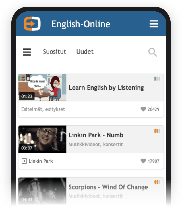 English-Online on saatavilla kaikille mobiililaitteille.